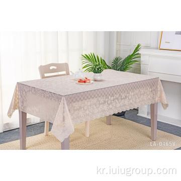 가정 아름다운 인쇄 된 레이스 식탁보 PVC 테이블 피복